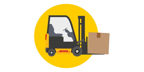 Icons DHL Express schwere Ware